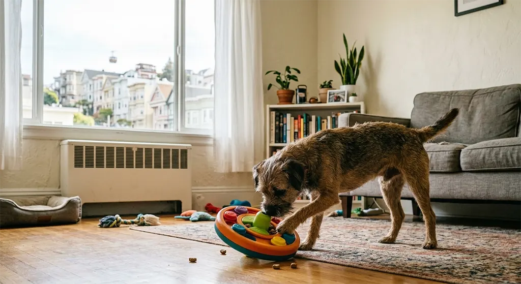 Border Terrier for California Apartment New Owners living in a small urban apartment