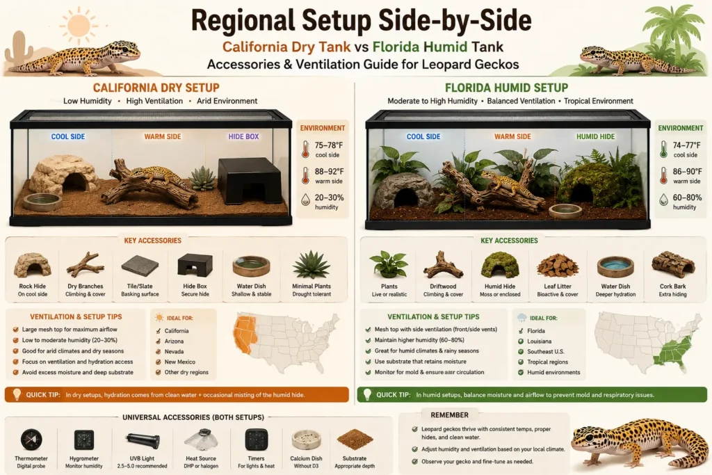 proper leopard gecko enclosure size comparison for US keepers 2026