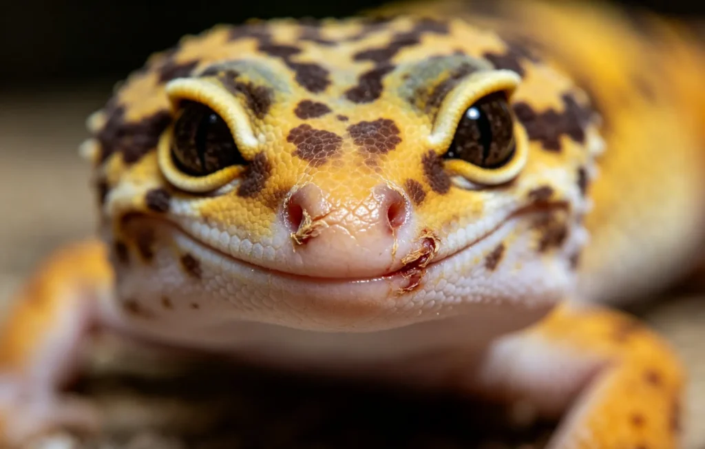 leopard gecko rubbing nose chin stress behavior