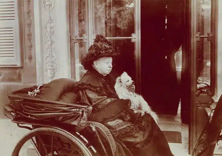 Queen Victoria with Poms