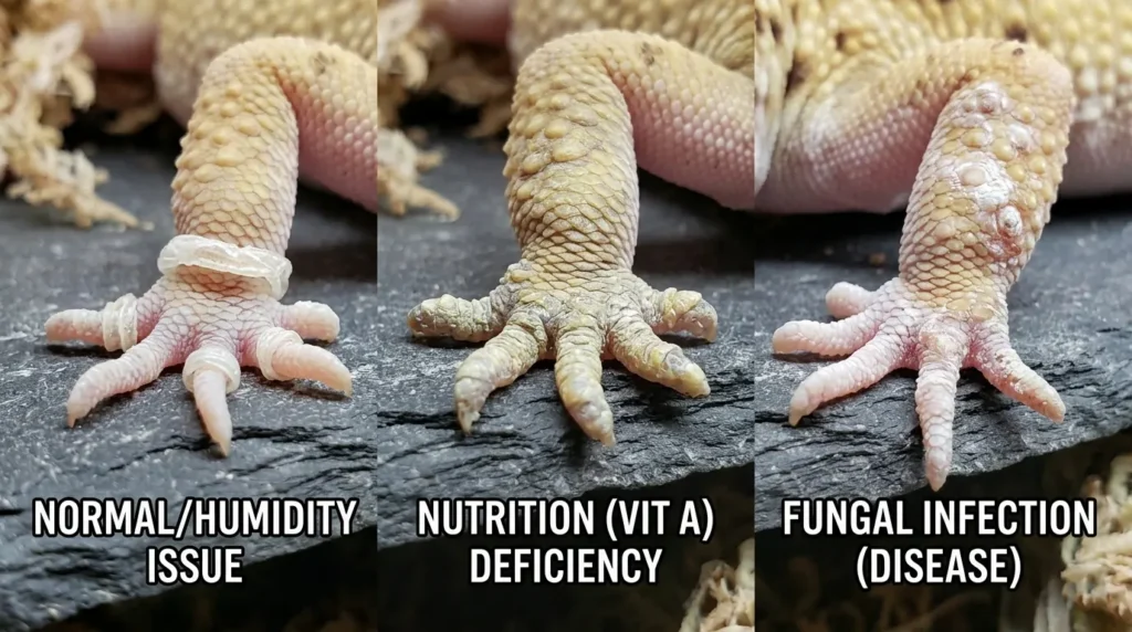 leopard gecko stuck shed diagnosis chart
