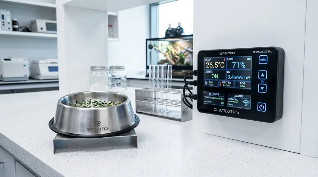 High-end stainless steel pet bowl and automated smart terrarium climate control equipment