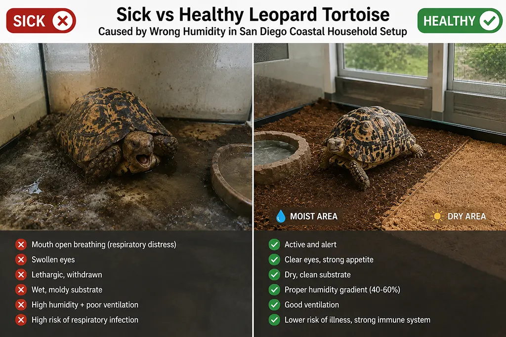 leopard tortoise respiratory illness california
