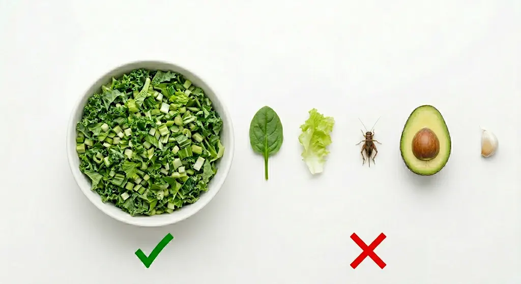 uromastyx lizard diet mistakes - approved staple greens vs toxic foods to avoid
