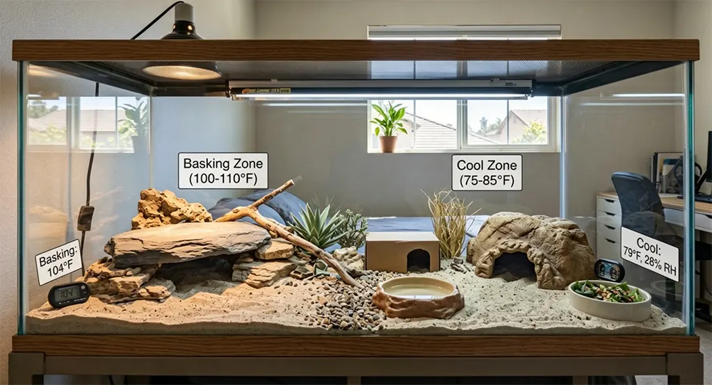 Uromastyx size and enclosure size guide: proper