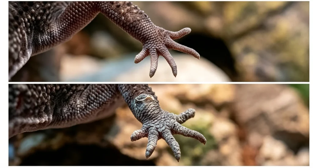 black night leopard gecko stuck shed inland california tap water mineral content issue skin damage